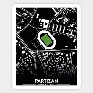 Partizan Stadium Map Design Sticker